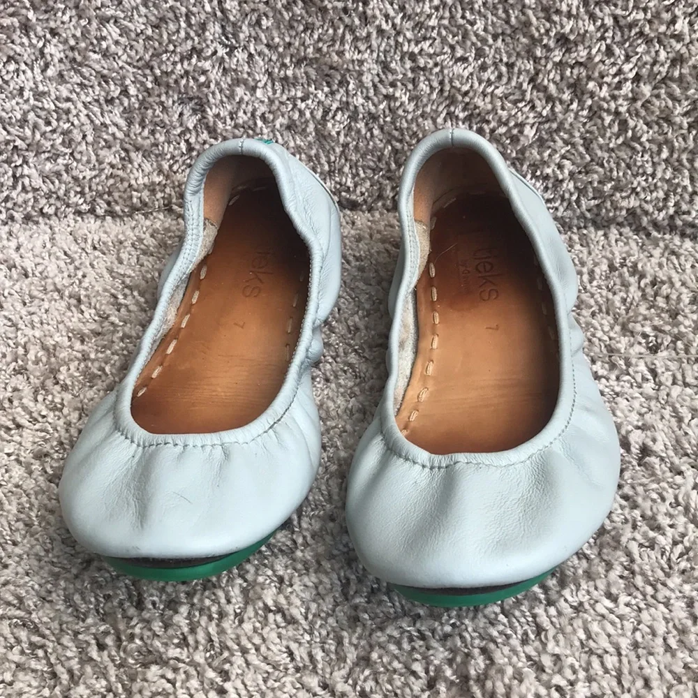 Tieks Cool Grey Leather Ballet Flats size 7
